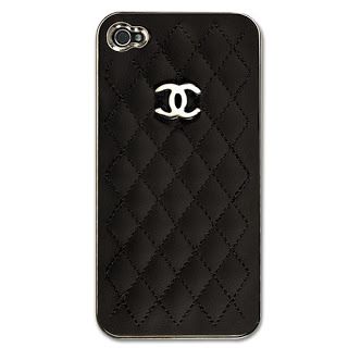 Case chanel preta com prateado