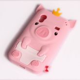 Case porco de coroa rosa