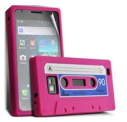 Case fita k7 rosa