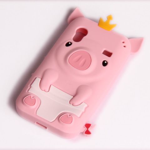 Case porco de coroa rosa