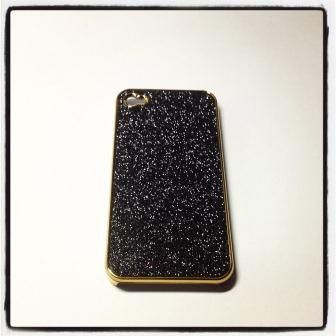 Case glitter preta